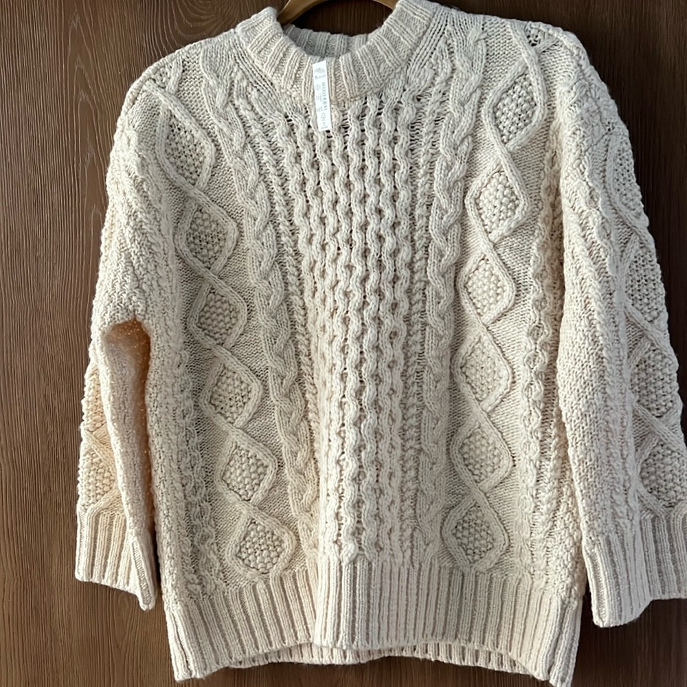 Madewell Cable-Knit Oversized Sweater -Size XXS - NWT